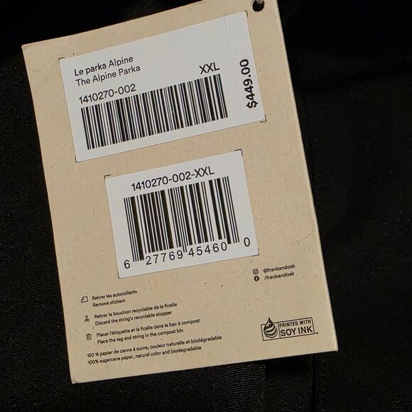 NWT: Frank and Oak The Alpine Parka Size XXL - Picture 13 of 13